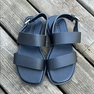Liberte Leathers Handmade Black Leather Sandals Size EU 38. NWOT